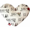 Mirage Pet Products Baby Bear Canvas Heart Dog Toy 8 in. 1326-CTYHT8